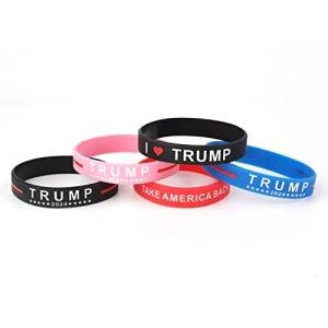 5pcs Donald Trump 2024 Bracelets, Unisex-Style Take America Back Bracelet Donald Trump Bracelets Wristbands Silicone Rubber Bracelets for Men Women Teens Boys Girls Rally Supplies