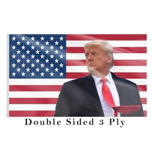 Trump 2024 Flag 3x5 Outdoor Double Sided Donald Trump Flags Heavy Duty 3 ply Support for President with 2 Brass Grommets