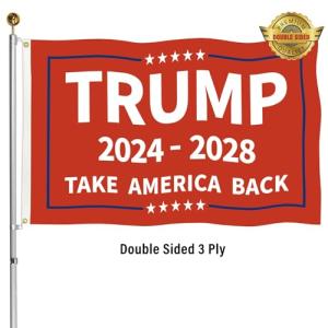 Trump Won Flag 2024-2028 President Flag Double Sided Heavy Duty Outdoor for Garden Bedroom Car Outdoor Decor with 4 Rows Stitched