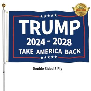 Trump Won Flag 3 Ply Super Tough Double Sided 3x5 Outdoor Flags, Long Lasting, Fade Resistant 300D Polyester Pongee Flag Banner for Outside with 2 Brass Grommets 4 Rows Stitched