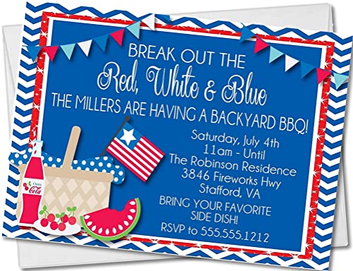 July 4th Invitations With Envelopes