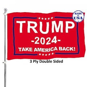 Trump 2024 Double-Sided Outdoor Flag - Red