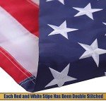 Durable 3x5 FT Outdoor Embroidered American Flag