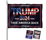 Trump 2024 Flag with Stickers - 3x5 Feet
