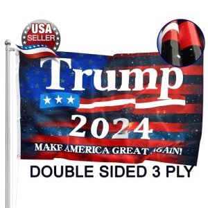 Trump 2024 Double-Sided Flag - MAGA Banner