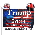 Trump 2024 Double-Sided Flag - MAGA Banner