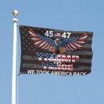 Trump 45th 47th President Flag for Indoor Outdoor Decor