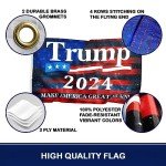 Trump 2024 Double-Sided Flag - MAGA Banner