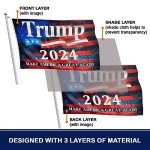 Trump 2024 Double-Sided Flag - MAGA Banner