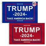 Trump 2024 Flag - 3x5FT Outdoor Banner (2-Pack)