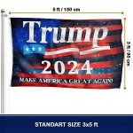 Trump 2024 Double-Sided Flag - MAGA Banner