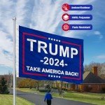 Trump 2024 Flag - 3x5FT Outdoor Banner (2-Pack)
