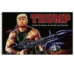 Trump Flag Rocket Gun - 3 x 5 Feet Banner