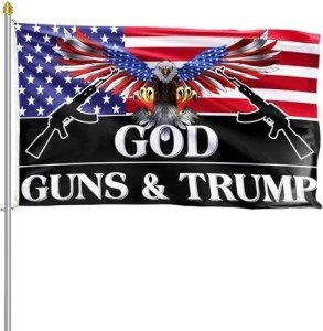 Trump 2024 Patriotic Eagle Flag - 3x5 Outdoor