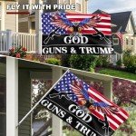 Trump 2024 Patriotic Eagle Flag - 3x5 Outdoor