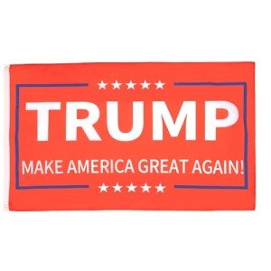 Donald Trump Red Polyester Flag - 2x3 Feet