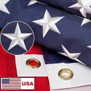 Heavy Duty 3x5 American Flag - Embroidered Stars