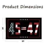 Kiawuraj Trump 2024 Vintage American Flag 3x5ft