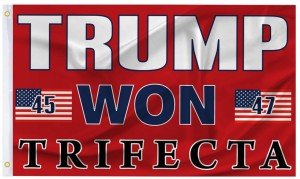 Trump Won Banner Flag - 47th President Victory