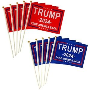 Trump 2024 Mini Flags - Take America Back (24 Pack)