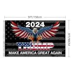 Trump 2024 3x5 FT Flag - Make America Great Again