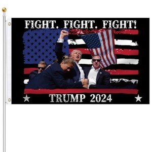 Trump 2024 Fight Flag 3x5 Ft with Grommets