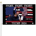 Trump 2024 Fight Flag 3x5 Ft with Grommets
