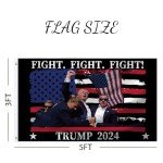 Trump 2024 Fight Flag 3x5 Ft with Grommets