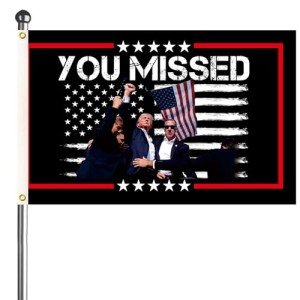 Trump 2024 Flag - Rally Fist Pump Tapestry 3x5 Ft