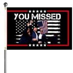 Trump 2024 Flag - Rally Fist Pump Tapestry 3x5 Ft