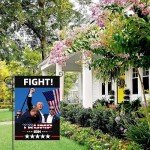 Trump 2024 Fight Garden Yard Flag - 12x18 Inch