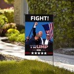 Trump 2024 Fight Garden Yard Flag - 12x18 Inch