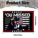 Trump 2024 Flag - Rally Fist Pump Tapestry 3x5 Ft