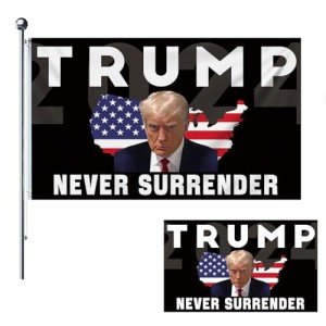 2024 Trump "Never Surrender" Flag - 5x3 Ft