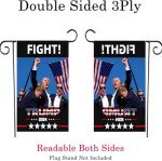 Trump 2024 Fight Garden Yard Flag - 12x18 Inch