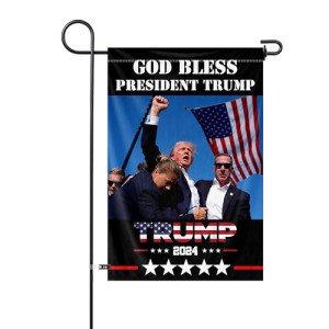 Trump Survivor Garden Flag - Patriotic Yard Decor