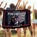 Trump 2024 Flag - Rally Fist Pump Tapestry 3x5 Ft