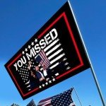 Trump 2024 Flag - Rally Fist Pump Tapestry 3x5 Ft