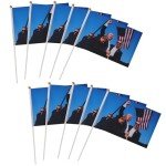 10-Pack Trump 2024 Party Flags - Indoor/Outdoor Decoration