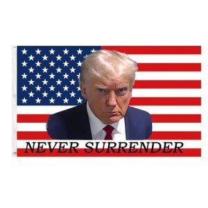 Trump Never Surrender Flag 3x5 Ft with Grommets