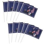 10-Pack Mini Trump Flags - 2024 MAGA Decor