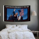 3x5 Trump Flag - God Bless Trump Banner