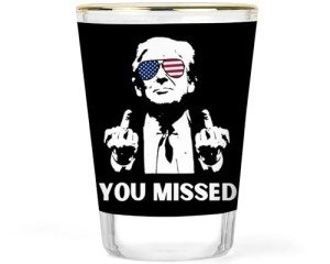 Trump 2024 Shot Glass - MAGA Memorabilia Gift