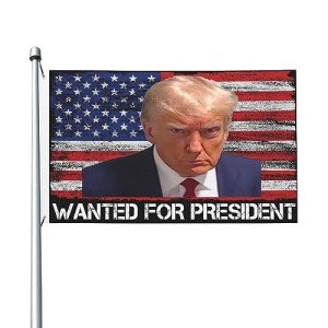 Trump 2024 Mug Shot Outdoor Double-Sided Flag