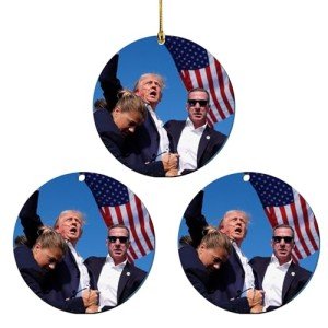 Trump 2024 Decorative Hanging Acrylic Ornaments (3 Pack)