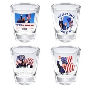 Funny Trump Shot Glass Set - 2024 Rally Theme