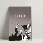 Donald Trump Fight Poster 2024 Canvas Art - 12x18in