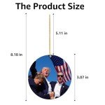 Trump 2024 Decorative Hanging Acrylic Ornaments (3 Pack)