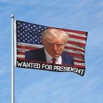 Trump 2024 Mug Shot Outdoor Double-Sided Flag