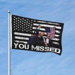 Trump Fist Pump Shot Flag - 3x5 Ft Wall Art